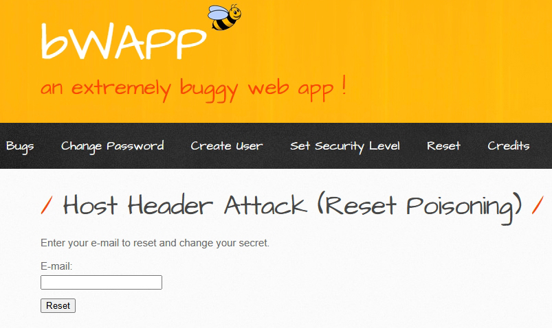 Host Header Attack (Reset Poisoning)